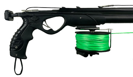 2.00mm Dyneema Reel Line loaded on our Pro Series Reel mounted on a Predator Pro Speargun